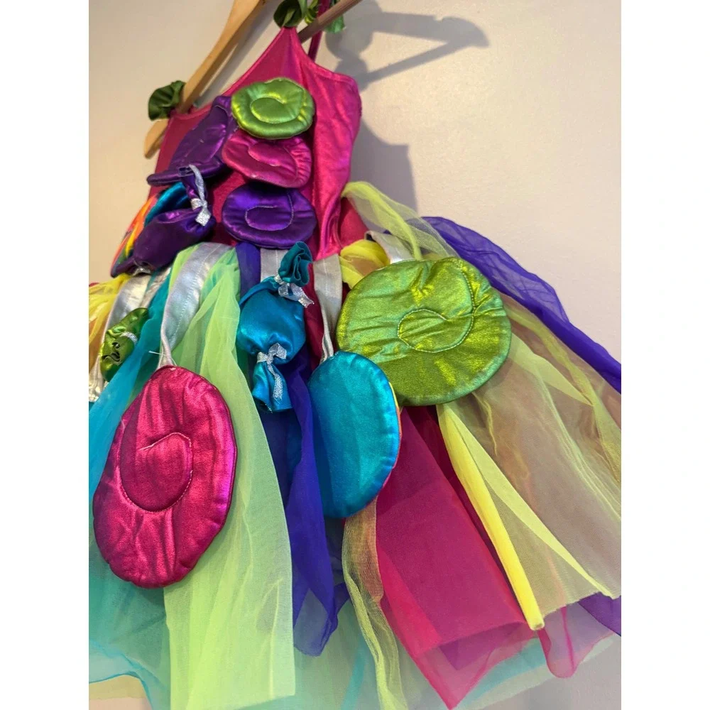 Girls Chasing Fireflies Candy Land Lollipop Tutu Halloween Costume Dress Sz 7/8
